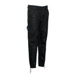 CARBON waxed twill trousers