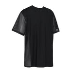 AURA over-sized cotton and mesh tee shirt